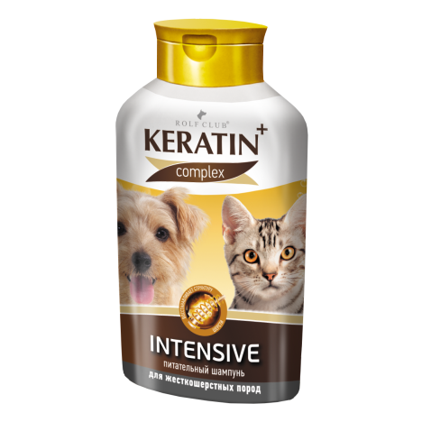 Шампунь Rolf Club Keratin+ "Intensive" для жесткошерстных кошек и собак. 400мл