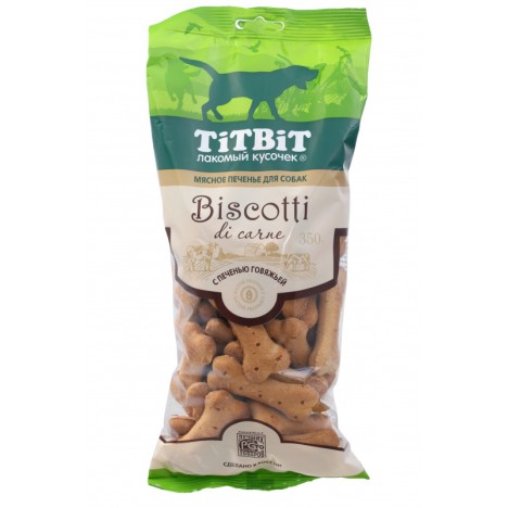 Лакомство TitBit печенье "Бискотти" с печенью говяжьей для собак 350г
