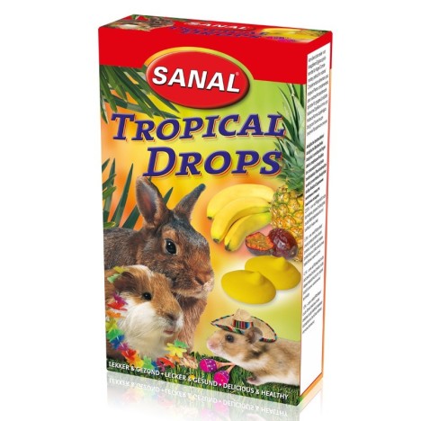 Лакомство Sanal "Tropical" дропсы с тропическими фруктами для грызунов 45гр