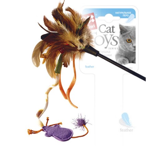 Игрушка GiGwi Дразнилка с мышкой на стеке для кошек АРТ.75243