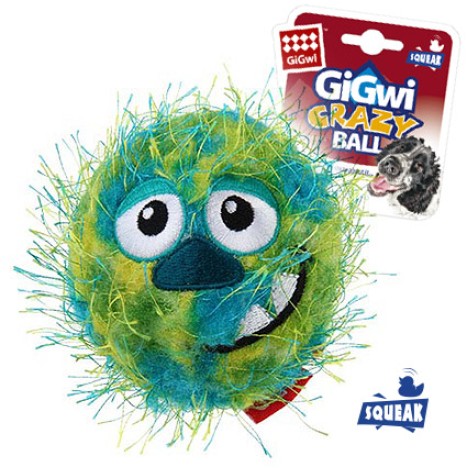 Игрушка GiGwi Crazy Ball Мяч с пищалкой для собак 7см АРТ.75341