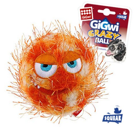Игрушка GiGwi Crazy Ball Мяч с пищалкой для собак 7см АРТ.75342