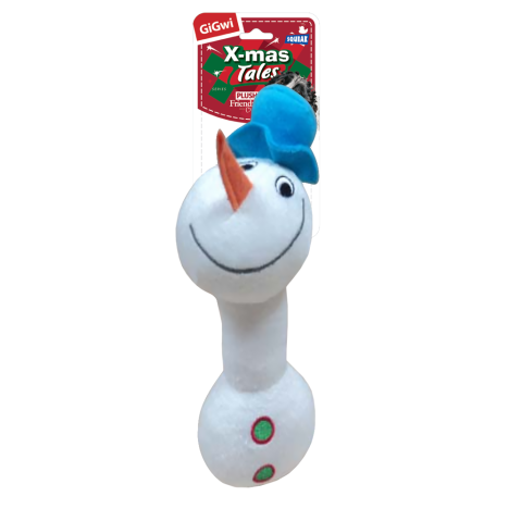 Игрушка GiGwi Снеговик с пищалкой для собак АРТ.75472