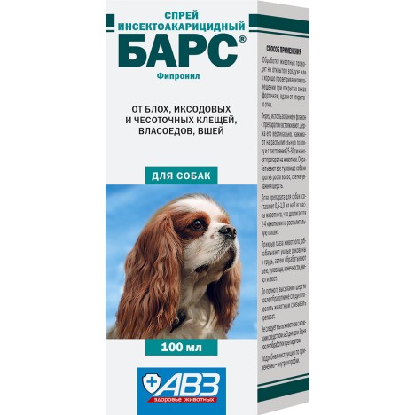 Спрей АВЗ Барс инсектоакарицидный для собак