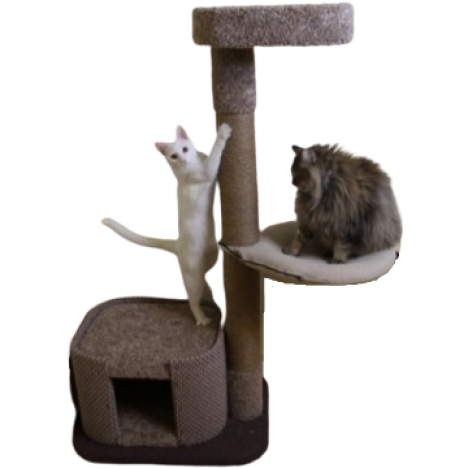 Домик-когтеточка ЕТК Castel Cats 2, с гамаком, высота 135, основание 50*60, 2 когтеточки