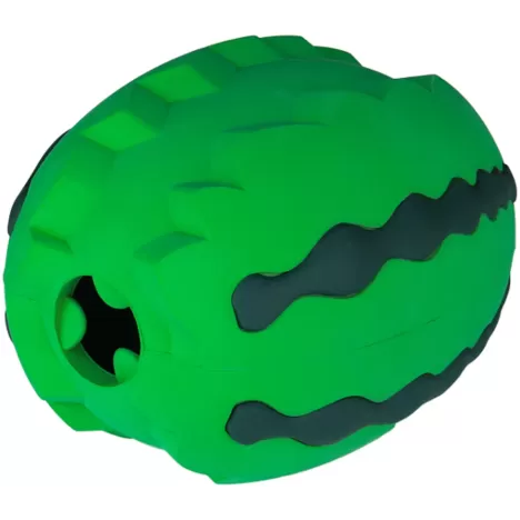 Игрушка Mr.Kranch "Арбуз" зеленая с ароматом курицы для собак 15 см