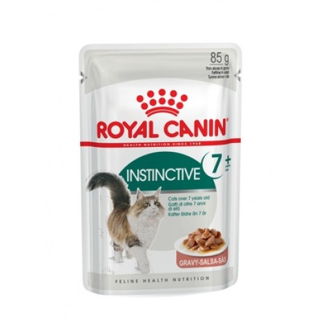 Влажный корм Royal Canin Instinctive 7+ для взрослых кошек старше 7 лет, кусочки в соусе 85гр
