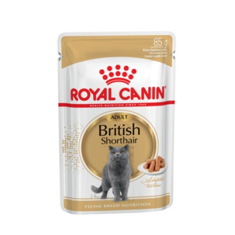 Влажный корм Royal Canin British Shorthair Adult для взрослых британских короткошерстных кошек, кусочки в соусе 85гр