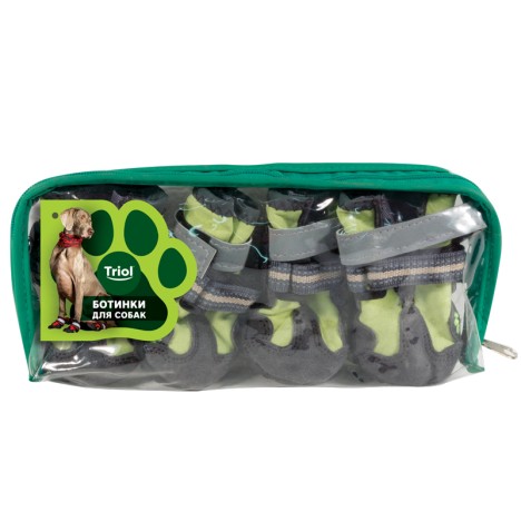 Ботинки Triol для собак зеленые