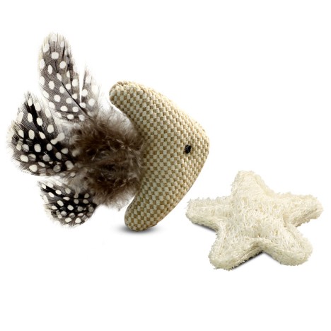 Набор игрушек Triol NATURAL "Рыбка и морская звезда" из натур.материалов для кошек АРТ.22171032