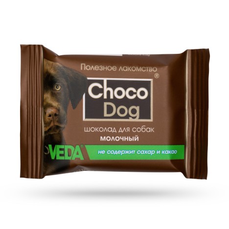 Лакомство VEDA "Choco Dog" молочный шоколад для собак 15г