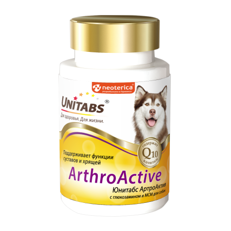 Витаминно-минеральный комплекс Unitabs ArthroАctive для суставов и хрящей для собак 100 таб.