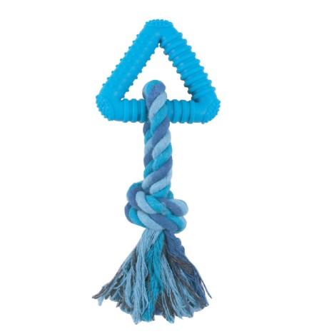 Игрушка Triol "Треугольник с веревкой" из ц/литой резины для собак, 80/160мм