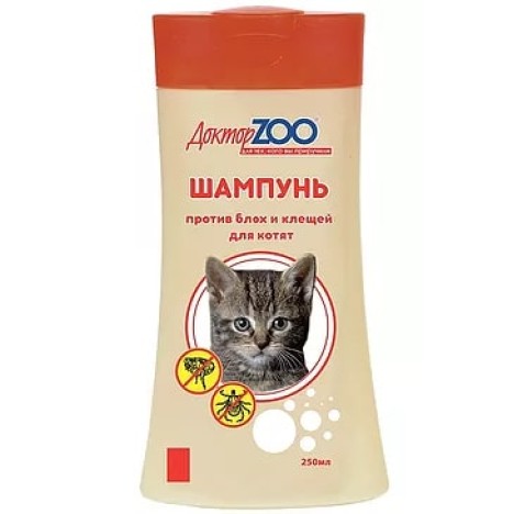 Шампунь Доктор Zoo от блох и клещей для котят 250мл