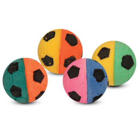 Игрушка Triol "Мяч футбольный" для кошек, разноцветный, d40мм (уп.4шт.)