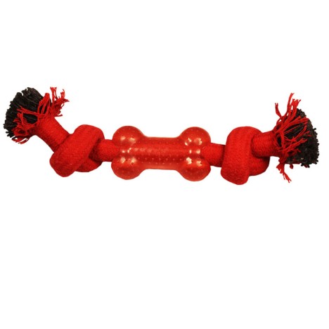 Игрушка Triol "Веревка-канат, 2 узла и кость" для собак, 240мм