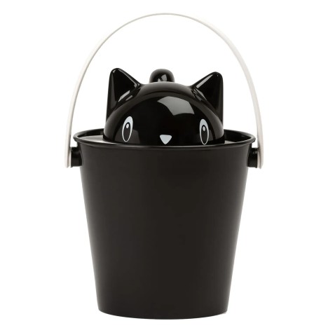 Ведро United Pets "Cat-Crick" для сухого корма для кошек черное, 7.5 л