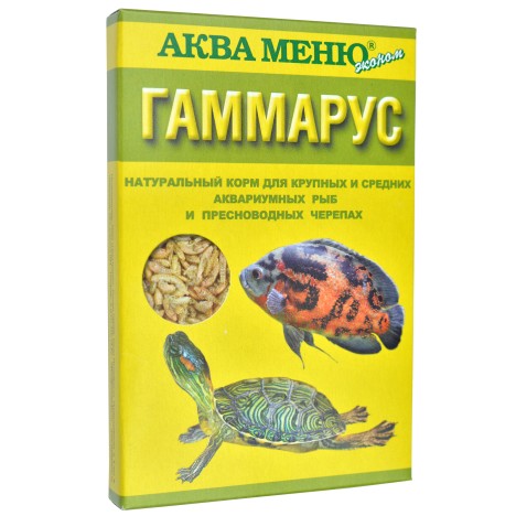 Корм Аква меню "Гаммарус" натуральный для крупных и средних аквариумных рыб 11гр (упаковка 5шт)