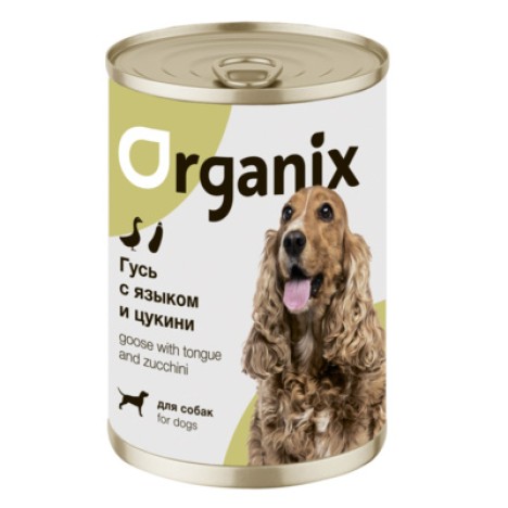 Консервы Organix Рагу из гуся с языком и цуккини для собак 