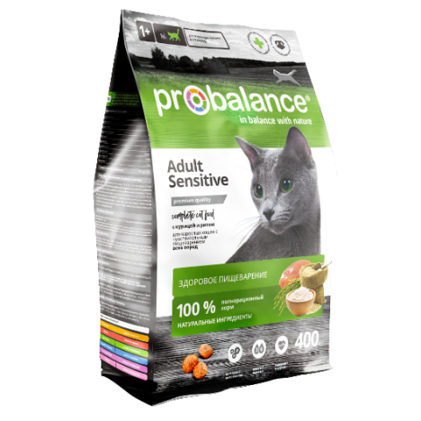 Сухой корм ProBalance Sensitive Cat с курицей и рисом для кошек с чувствительным пищеварением