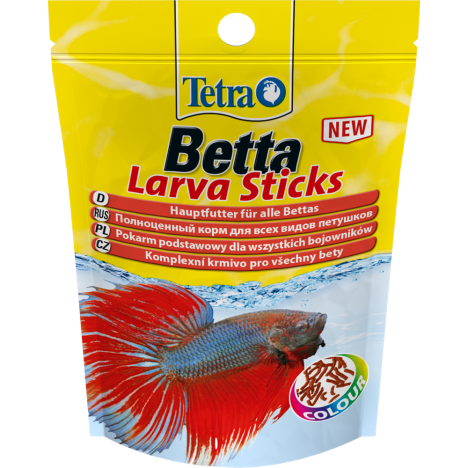 TetraBetta LarvaSticks корм в форме мотыля для петушков и других лабиринтовых рыб