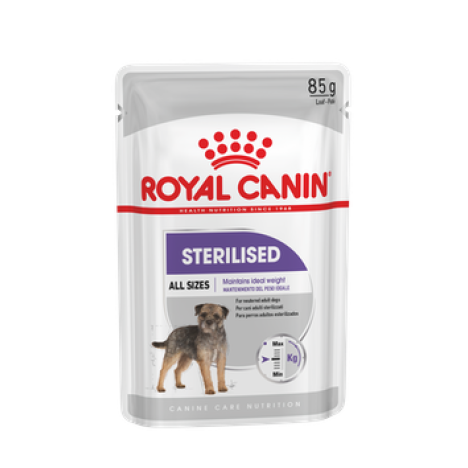 Влажный корм Royal Canin Sterilised Adult для взрослых стерилизованных собак, паштет 85гр