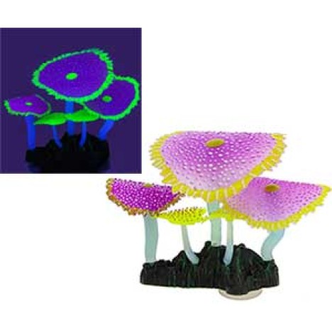 Декорация GLOXY Кораллы зонтичные фиолет. флуоресцент. 13,5*3*16ММ GL-268186