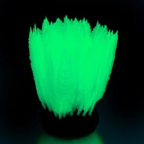 Декорация GLOXY Морская лилия зеленая флуоресцент. 10*7,5*11ММ GL-268230
