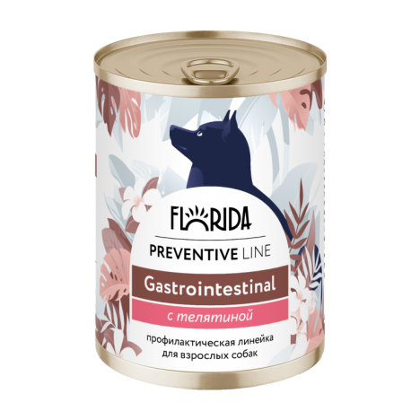 Консервы FLORIDA Gastrointestinal «Поддержание здоровья пищеварения» с телятиной для собак