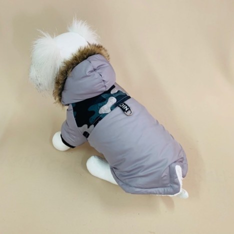 Парка Pet Fashion Nice dog мех серый
