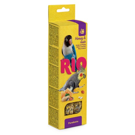 Лакомство RIO палочки с медом и орехами для средних попугаев 75гр*2шт.