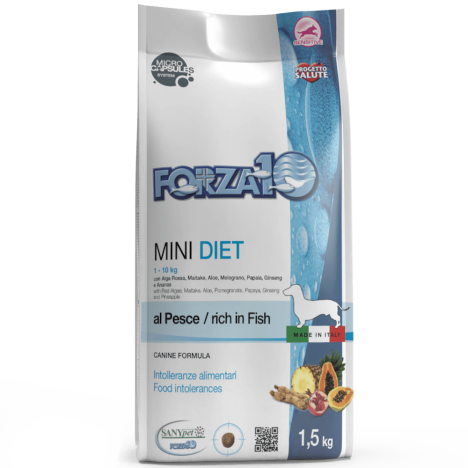 Сухой корм FORZA10 Diet Mini с рыбой для собак мелких пород с пищевой непереносимостью (Срок годности 30.03.2024)