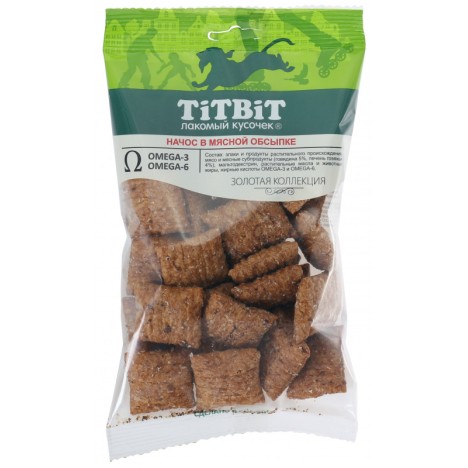Лакомство TitBit "Золотая Коллекция" Начос в мясной обсыпке для собак 75г 