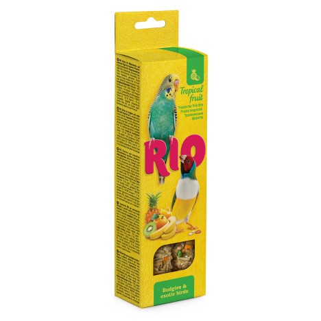 Лакомство RIO палочки с тропическими фруктами для волнистых попугайчиков и экзотов 40гр*2шт.