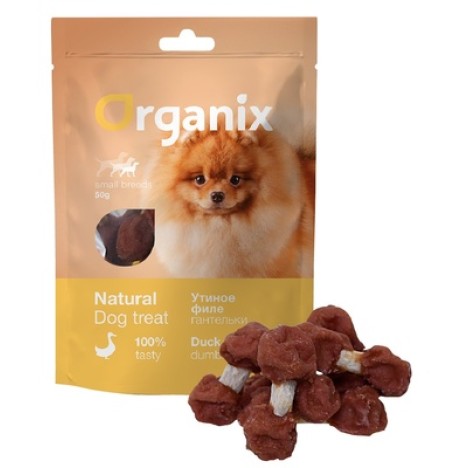 Лакомство Organix «Утиные гантельки» 100% мясо для собак малых пород 50гр