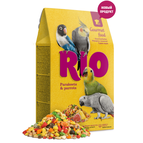 Корм RIO Гурмэ для средних и крупных попугаев, 250гр