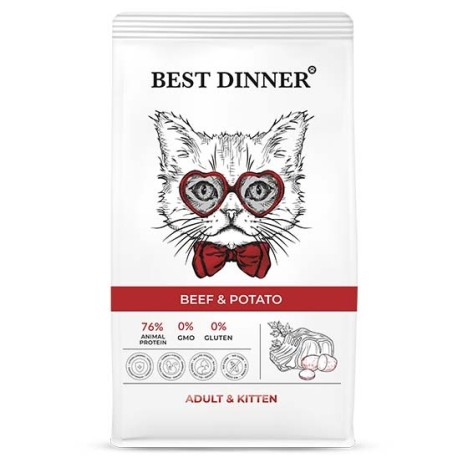 Сухой корм Best Dinner Adult & Kitten Beef & Potato с говядиной и картофелем для кошек и котят