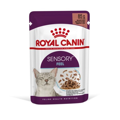 Влажный корм Royal Canin Sensory "Ощущения" для кошек стимулирующий рецепторы ротовой полости, кусочки в соусе 85гр