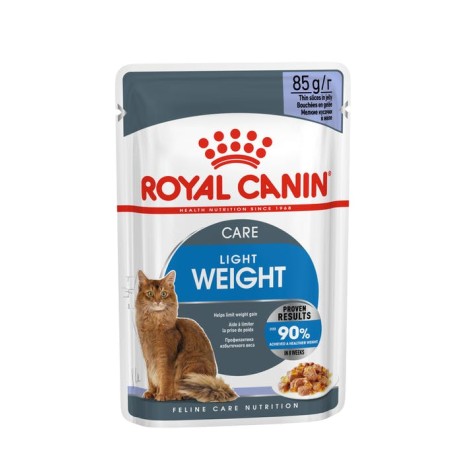 Влажный корм Royal Canin Light Weight Care для кошек склонных к набору веса, кусочки в желе 85гр
