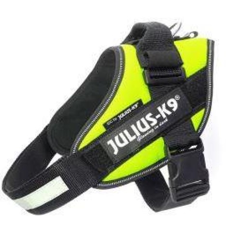 Шлейка JULIUS-K9 для собак IDC®-Powerharness, зеленый неон
