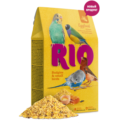 Корм RIO Яичный для волнистых попугайчиков и мелких птиц, 250гр