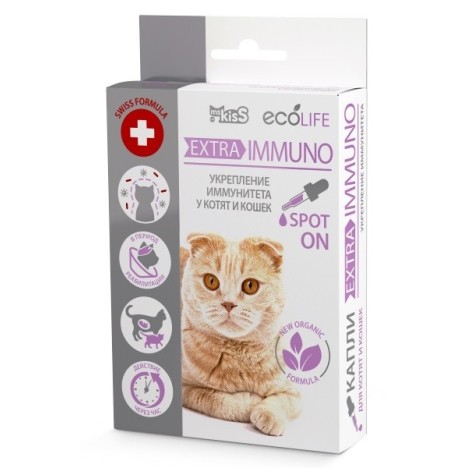 Капли Ms. Kiss Ecolife Extra-Immuno для укрепления иммунитета котят и кошек