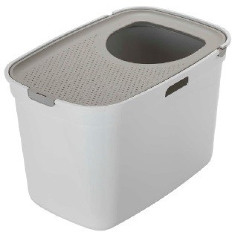 Био-туалет Moderna Top Cat вертикальный вход 59x39x38h см, бело-серый