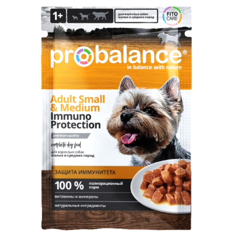 Влажный корм ProBalance Immuno Protection Small/Medium для собак мелких и средних пород 85гр