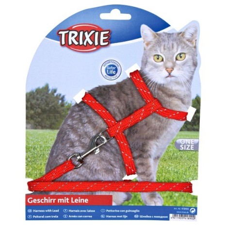 Шлейка Trixie с отражателем для кошек 30м/10мм 4183