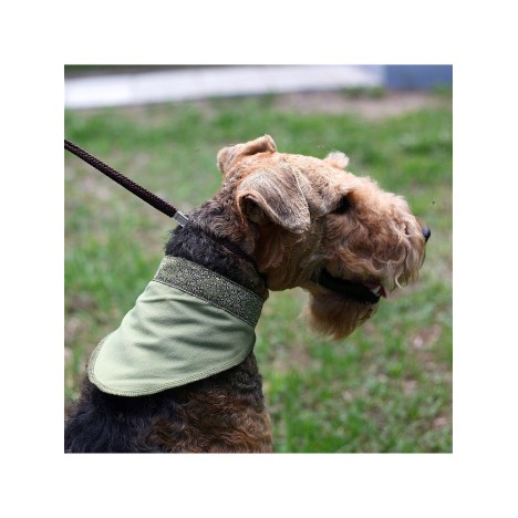 Косынка охлаждающая OSSO Fashion с жаккардовой лентой и липучкой р.S для собак 