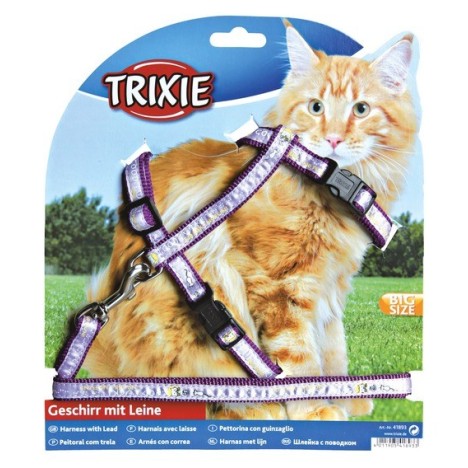 Комплект Trixie Шлейка с поводком для крупных кошек 41893