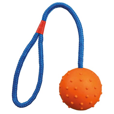 Игрушка Trixie Мяч на верёвке, с ручкой 30см/ф 7см АРТ.3308