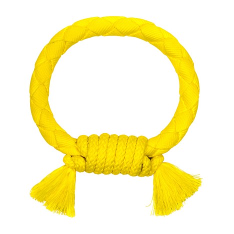 Игрушка Playology DRI-TECH RING хрустящее жевательное кольцо-канат с ароматом курицы, желтый