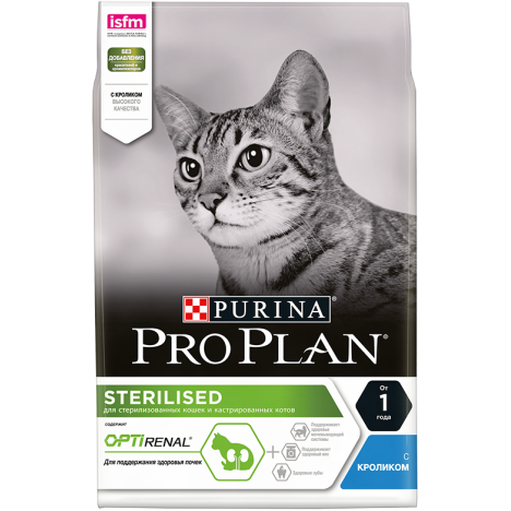 Сухой корм Pro Plan Sterilised с кроликом для стерилизованных кошек 